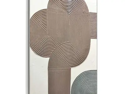 Plaster Two Photo Frame 440 Low-poly 3D model