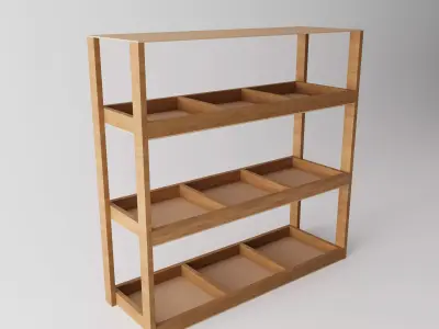 Storage Shelves Low-poly 3D model