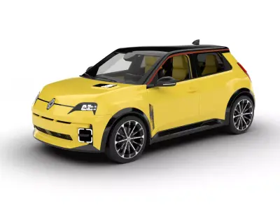 Renault 5 E-Tech 2025 Iconic HQ 3d model 3D model