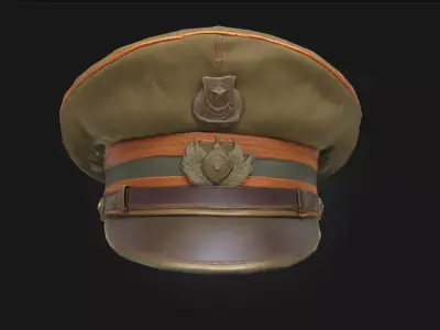 Officers Emblem Cap  Symbol of Authority and Honor 3D model