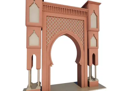 Traditional Moroccan Doors 3D Model Collection