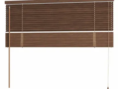 Wooden blinds 3 options 900 mm 3D model