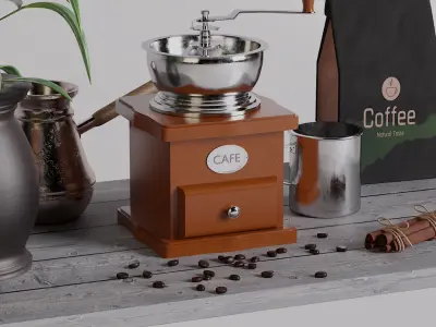 Decorative Coffee Set 3D model