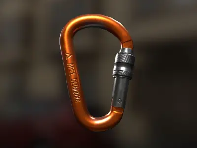 Game Ready Carabiners carabiner on city street Low-poly 3D model