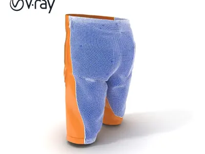 Casual Beige Shorts D Model Pack Low-poly 3D model