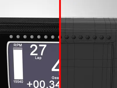 Mp4 30 steering wheel Low-poly 3D model