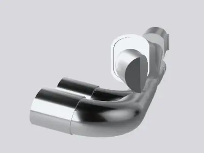 RC Drift Car Twin Exhaust System 1 10 Round Muffler 3D print model