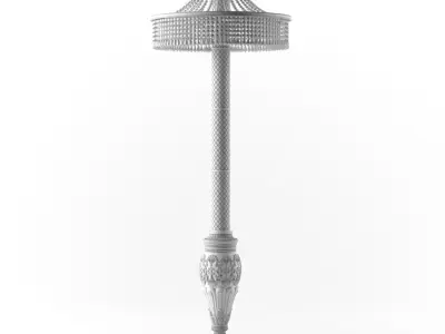 Crystal floor lamp in the classical style 3D model