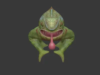 Chameleon Low-poly 3D model