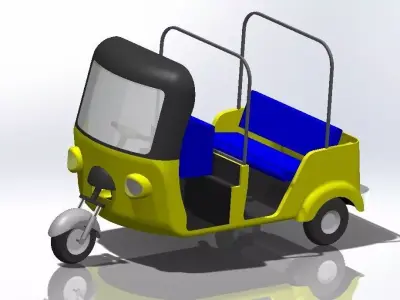 tuktuk three wheeled tricycle Free 3D print model