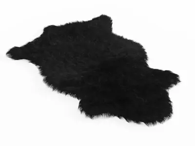 Bedside Sheepskin Rug 08 3D model
