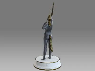Zodiac Sign Female Sagittarius Low-poly 3D model