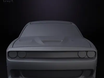 Dodge Challenger simplified decorative model 3D print model