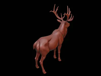 Elk Animal Sculpture 3D print model buy