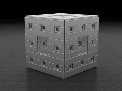Sci fi Cube Free 3D print model