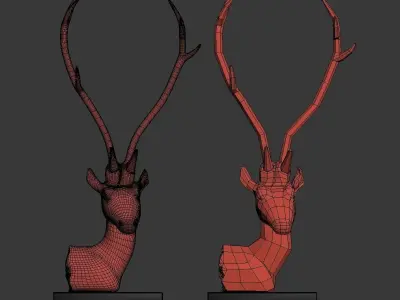 Deer Sculpture P 3D print model