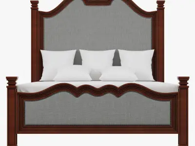 Stanley Furniture European Farmhouse-Hampton Hill Upholstered Be 3D model