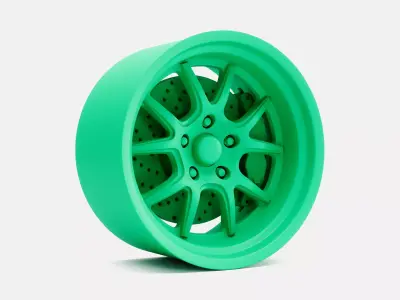 18x10 Rocket Attack Wheel and Brake 3D print model