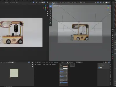 Pastry cart 3D model