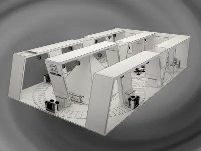  Booth Exhibition Stand a572c      3D model