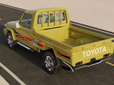 Toyota Land Cruiser Low-poly 3D model
