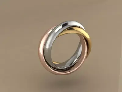 Ring Tri Color Large Model  3D print model