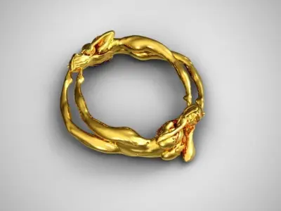 Girl Ring 3D print model