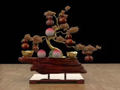 Chinese gourd tree   3D model