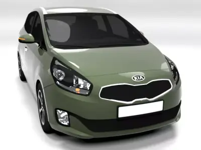 KIA CARENS LOWPOLY Low-poly 3D model