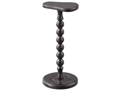 Retro Solid Wood Side Table 3D model
