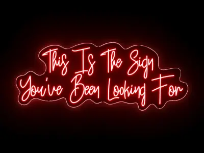 This is the sign youve been looking for Neon Sign 3D model