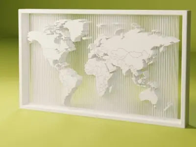 World Art String Concept 3D print model