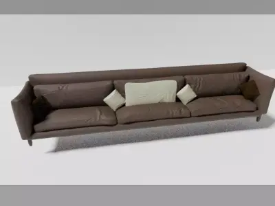 Couch 3D Model Free low-poly 3D model