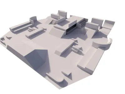 Skatepark-Skate Park PACK Low-poly 3D model