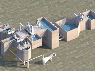 Wastewater treatment equipment 3D model