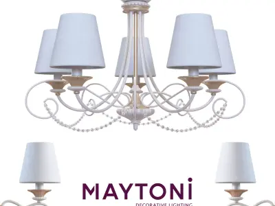 Chandelier Sonate ARM424-PL-05-W Maytoni Classic Free 3D model