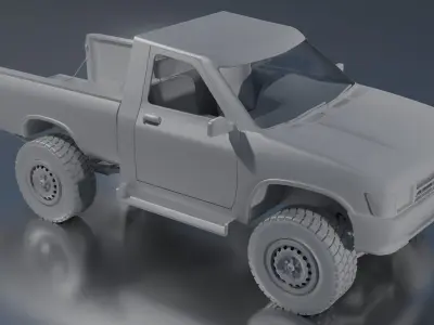Toyota Hilux 1993  Low-poly 3D model
