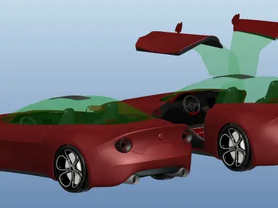 Alfa and Romeo sports cars 3D model