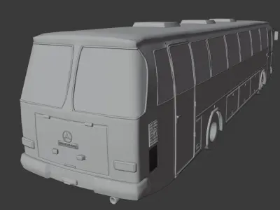Mercedes Benz o302 Bus Low-poly 3D model