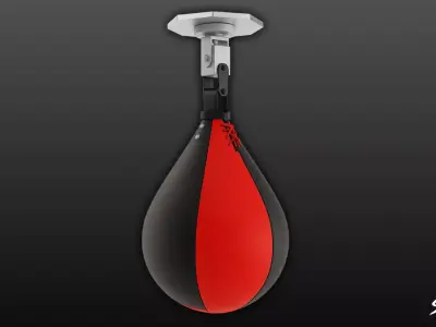 Red Black Speed Bag Low-poly 3D model