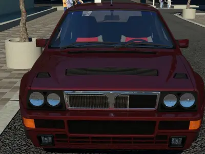 Car Lancia Delta Integrale Evo Low-poly 3D model