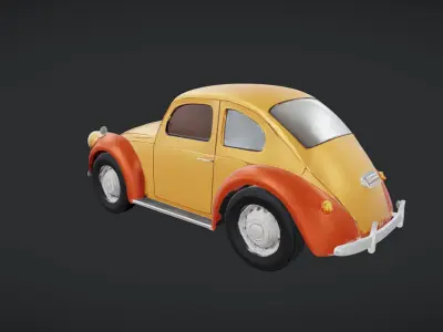 classic vintage style car 3D model