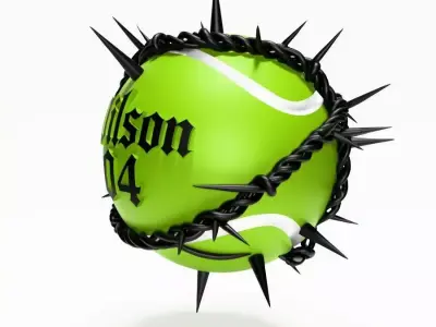Wilson Tennis Ball Thorn toy 3D print model