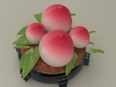 Chinese peach 3D model