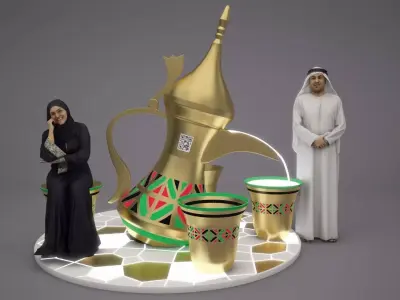 UAE National Day centerpiece Decoration 3D model