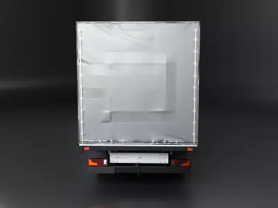 Mercedes Sprinter Curtain Side Tautliner Van 3D Model  3D model