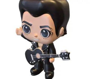 Rockstar Chibi with Guitar 3D model