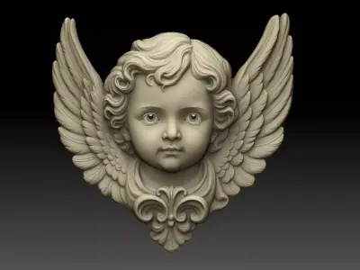 Cherub Angel Face 3D print model