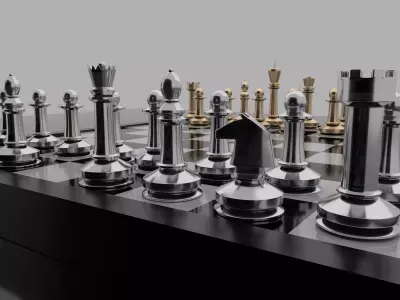Chess set Free low-poly 3D model