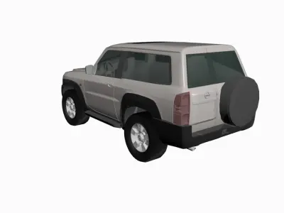 nissan patrol VTC 2006 2019 short LOW POLY Low-poly 3D model